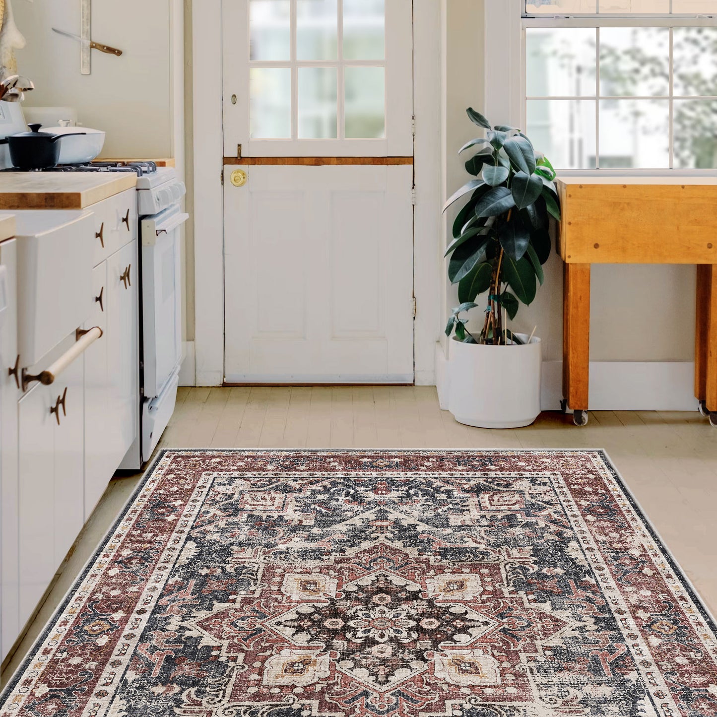 Boho Bliss Antique Red Area Rug