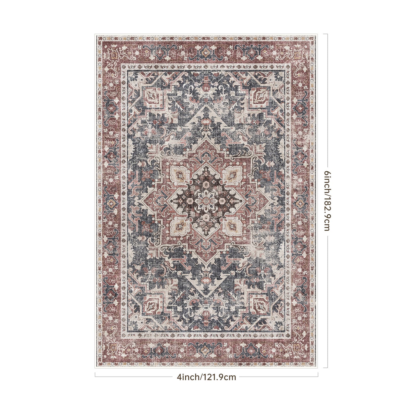 Boho Bliss Antique Red Area Rug