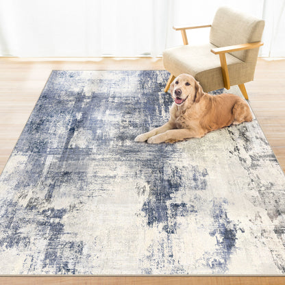 Modern Echo Blue Haze Rug