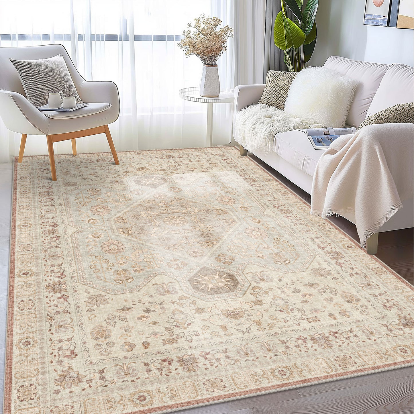 Blossom Whisper Beige Rug